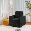 NicBex Retractable 3 Seater Sofa,Corduroy Flexible Couch for Living Room,Apartment,Office,Black - 2 of 4