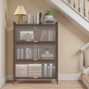 KTMBDW 44/57'' Tall Metal Bookshelf with 3/4 Flip Doors, Metal Bookcase, Kitchen Storage Cabinet with Storage Space for Bedroom, Office, Living Room - 2 of 4