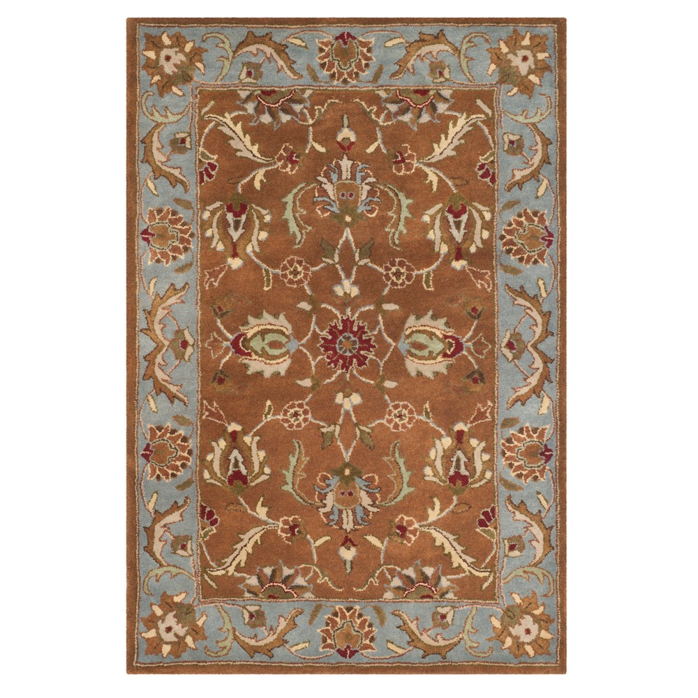 4'x6' Floral Tufted Area Rug Brown/Blue - Safavieh