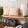 2pc 18"x18" Tonal Recycled Cotton Square Throw Cover Honey Gold/Off-White - Design Imports: Decorative Stripe, Zippered - 4 of 4