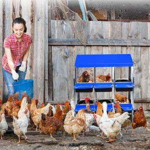 Metal Nesting Boxes for Chickens, Galvanized Steel Chicken Nesting Box with Lid Cover and Plastic Handle for Coop, Farm, or Backyard - 1 of 4