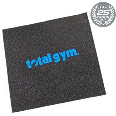 Total Gym TGBLK1 20 x 22 Inch Anti Slip Under Workout Machine Gym Floor Mat for Added Safety and Stability, Black