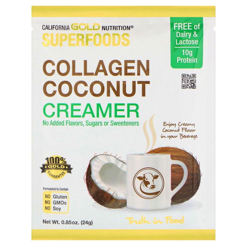 Collagen Coconut Creamer, Unsweetened, 12 Packets 0.85 oz (24 g) Each, 3 of 4