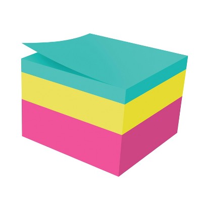 'Post-it Notes Cube, 2'' x 2'' - Pink Wave, 1 Cube/Pk, 400 Sheets/Cube'