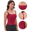 INSPIRE CHIC Women's Square Neck Cami Vest Shelf Bra Adjustable Spaghetti Strap Tank Camisoles - 3 of 4
