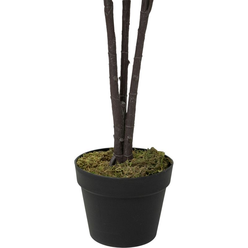 Northlight 51" Artificial Green and Brown Potted Rubber Plant, 4 of 5