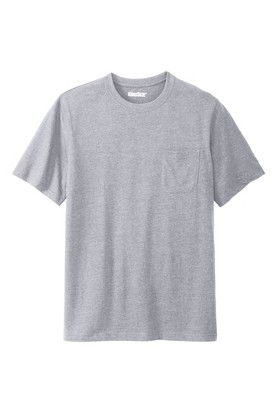KingSize Shrink-Less Lightweight Pocket Crewneck T-Shirt