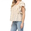 Women's Square Neck Ruffle Sleeve Top - Fate - 2 of 4