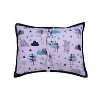Bacati - Woodlands Aqua/Navy/Grey Boys Cotton Embroidered Decorative Throw Pillow - 2 of 4