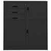 VidaXL Office Cabinet Anthracite 35.4 in.x15.7 in.x40.2 in. Steel - 2 of 4
