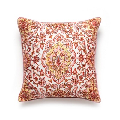 20"x20" Cadora Medallion Throw Pillow Pink - Sure Fit