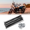 Unique Bargains Bicycle Steel Spokes 14G Bike Spoke with Nipples Black 40 Pcs - 2 of 4