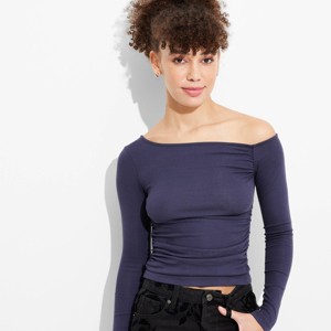 Women's Long Sleeve One Shoulder Top - Wild Fable™ - 1 of 4
