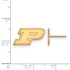 Black Bow Jewelry 10k Yellow Gold Purdue Boilermakers NCAA Post Earrings - 2 of 3