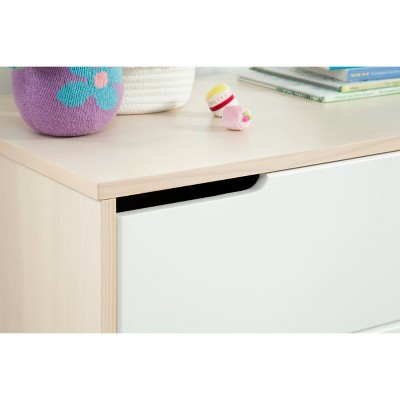 Hudson Mid-Century Modern 6-Drawer Dresser in Washed Natural/White