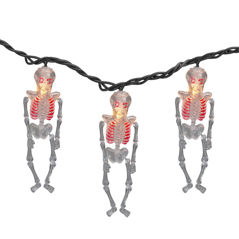 Northlight 10ct Skeleton Halloween Lights - 7.5ft Black Wire, 2 of 5