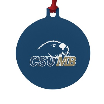 California State University Monterey Bay Primary Logo Aluminum Holiday Christmas Tree Ornament