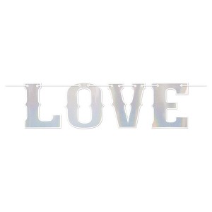 Beistle Love  Streamer, 14.25" x 6', (1/Pkg) Multicolored - 1 of 4