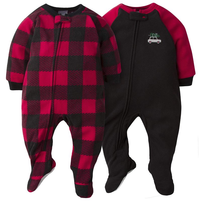 Gerber Infant and Toddler Boys' Fleece Footed Pajamas, 2-Pack, 5 of 10