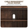 TV Stand for 65+ Inch TV, 33" Tall Farmhouse Entertainment Center with Sliding Barn Door, Wood TV Consoles for Living Room - 4 of 4