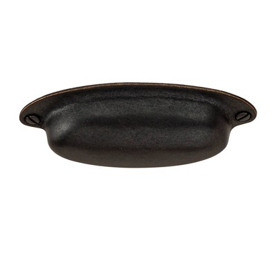 Antique Brass 3-1/2" Oval Cup Pull Multipack