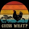 Men's Design By Humans Retro Guess What? Chicken Behind By Chos Tank Top - 2 of 2