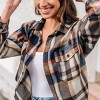 Women's Cozy Stylish Plaid Flannel Shirt Button-Down Top - Cupshe - 3 of 4