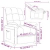 vidaXL Modern Relaxation Recliner in Light Gray Polyester Fabric Material - Comfortable Seat Filled with Sponge & PP Cotton - 4 of 4