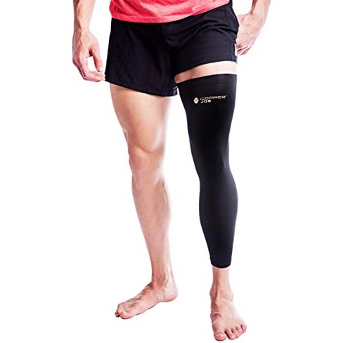 Copper Joe Full Leg Compression Sleeve - Support for Knee, Thigh, Calf,  Arthritis, Running and Basketball. Single Leg Pant - Large