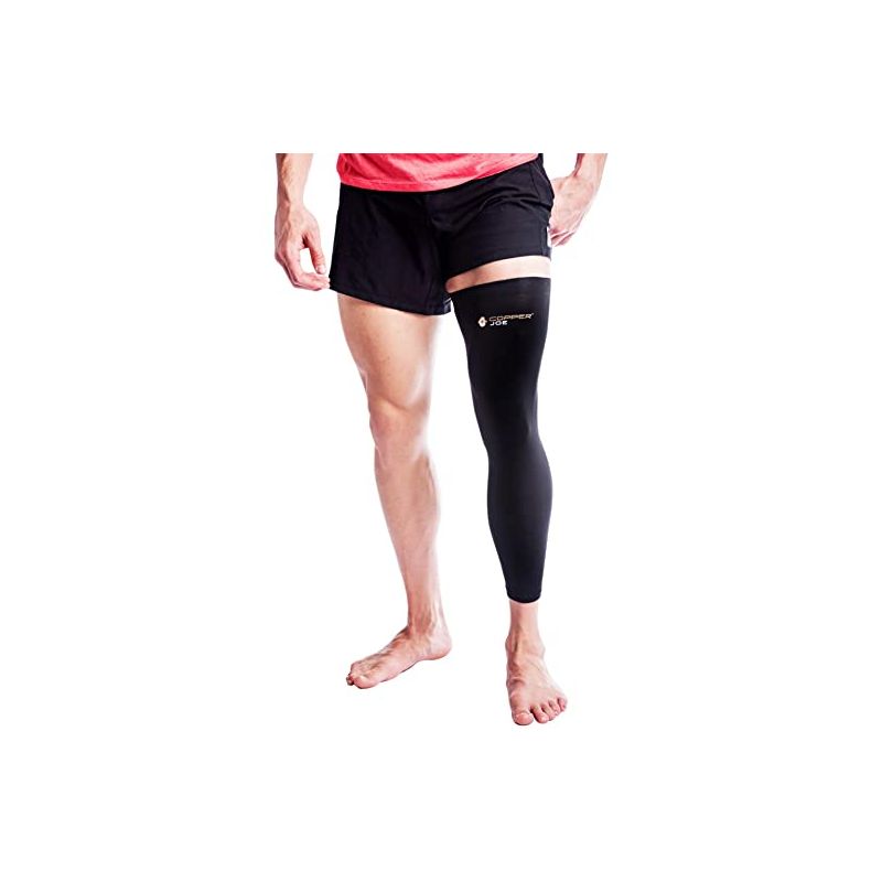 Copper Joe Full Leg Compression Sleeve - Support for Knee, Thigh, Calf, Arthritis, Running and Basketball. Single Leg Pant For Men & Women, 1 of 13