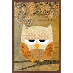 Trends International Artistic Antique Owl Framed Wall Poster Prints - 1 of 4