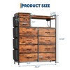 8+3 Drawers Fabric Dressers, 4 Side Pockets, Hooks, Steel Frame & Wooden Top Shelves, for Bedroom, Living Room, Hallway, Closet - 2 of 4