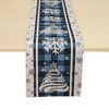 Unique Bargains Christmas Table Runner Pink White 72"x13" 1 Pc - 4 of 4