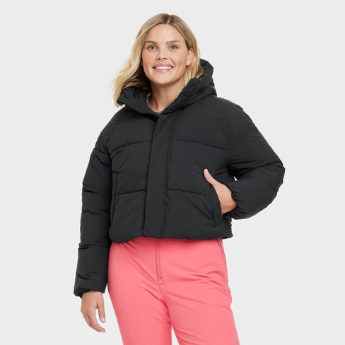 Short Down Jacket for Women Winter Plus Size Crop Puffer Jackets  Lightweight Bubble Stand-up collar Overcoat with Pocket, Black, Small :  : Clothing, Shoes & Accessories