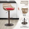 CAVINAS 25.6"-33.4"Adjustable Counter Height Bar Stools,Set of 2,360°Swivel Rattan Barstools with Cushion,Modern Counter Stools for Kitchen - 2 of 4