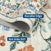 Washable living room rug, with floral decoration and non-slip backing, stain-resistant,  for dining room, bedroom, children's room - 4 of 4