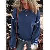 Women's Oversized Sweaters 2025 Crew Neck Long Sleeve Color Block Knit Casual Chunky Warm Fall Winter Pullover Top Outfits - 4 of 4