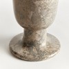 Plum & Post Claria Footed Vase - Gray Marble - Unique Veining Design - 3 of 4