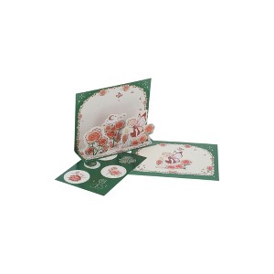 Unique Bargains Greeting Card Rose Series Bouquet Paper 6.3"x4.3"x0.4" 1Pc - 1 of 4