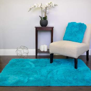 Plush Faux Fur Shag Solid Rectangle Floor Area Rug 4'x5' by Sweet Home Collection™