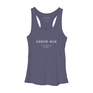 Women's Design By Humans Error 404 Costume not found, Halloween Design By InfaredDesigns Racerback Tank Top - 1 of 3