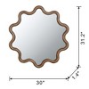 CAVINAS Novelty Wall Mirrors with Unique Frame,Farmhouse Wooden Accent Wall-Mounted Mirror,Decorative Mirror for Living Room,Entryway - 2 of 4