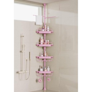 4-Tier Black Corner Tension Shower Caddy 32-122