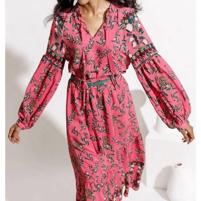 Women's EMMA Pink Floral Print Blouse - EMILY LOVELOCK