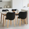 Plush Teddy Fabric Vanity Chair with Back, Rolling Upholstered Desk Chair for Living Room, Bedroom, or Makeup Room, Cute Accent Chair - 4 of 4