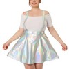Agnes Orinda Women's Plus Size Glittery Adjustable Strap Elastic Waist Party Skater Skirts - 2 of 4