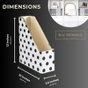 Blu Monaco Foldable Magazine File Holders - Set of 4 or 6 - Many Colors and Designs to Choose From - 3 of 4