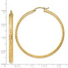 Black Bow Jewelry 3.5mm, 14k Yellow Gold Diamond-cut Hoops, 46mm (1 3/4 Inch) - 4 of 4