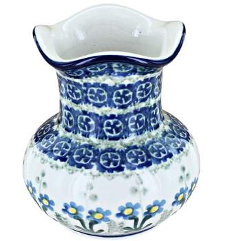 Blue Rose Polish Pottery 968 Ceramika Artystyczna Bud Vase