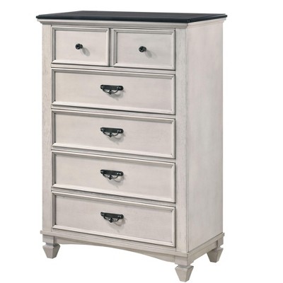 NicBex Wooden Drawer Dresser for Bedroom,Modern Style Drawers with Black Handle ,Dressers for Kids Room,Living Room,Entry and Hallway,White